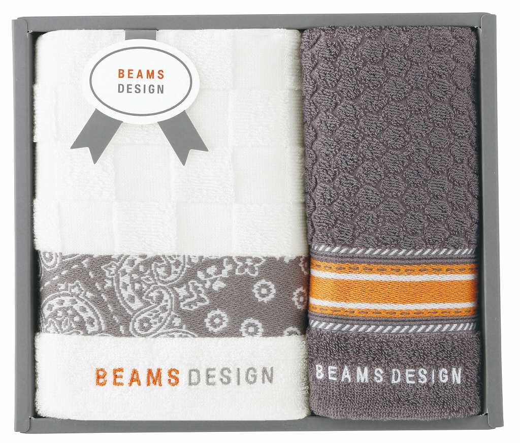 BEAMS DESIGN チェッカーバンダナタオルセット(グレー) 51-3139150GY の画像
