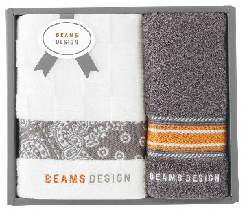 BEAMS DESIGN チェッカーバンダナタオルセット(グレー) 51-3139150GY の画像