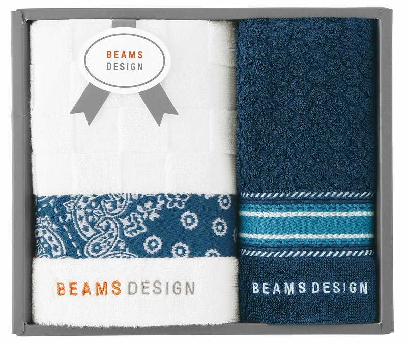 BEAMS DESIGN チェッカーバンダナタオルセット(ネイビーブルー) 51-3139150NB の画像