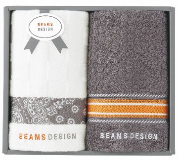 BEAMS DESIGN チェッカーバンダナタオルセット(グレー) 51-3139200GY の画像