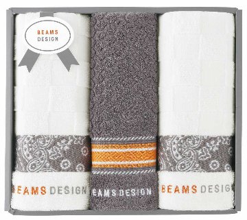 BEAMS DESIGN チェッカーバンダナタオルセット(グレー) 51-3139250GY の画像