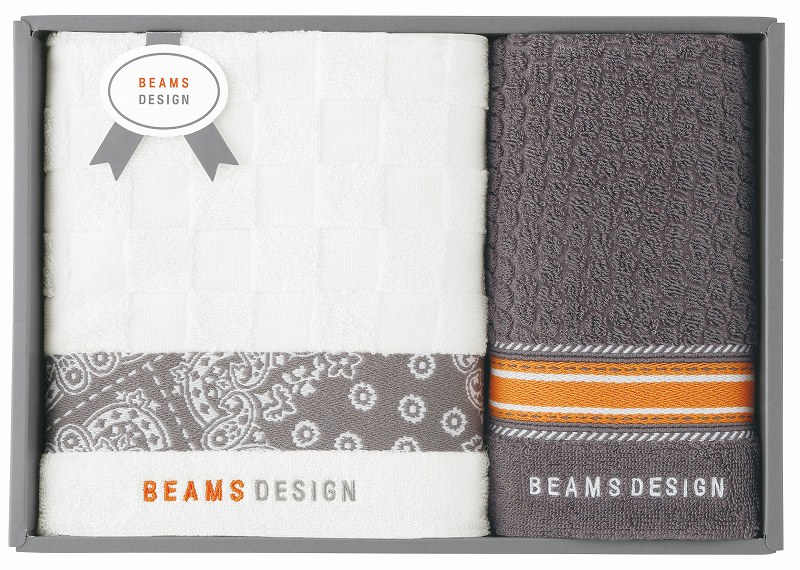 BEAMS DESIGN チェッカーバンダナタオルセット(グレー) 51-3139400GY の画像