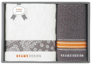 BEAMS DESIGN チェッカーバンダナタオルセット(グレー) 51-3139400GY の画像