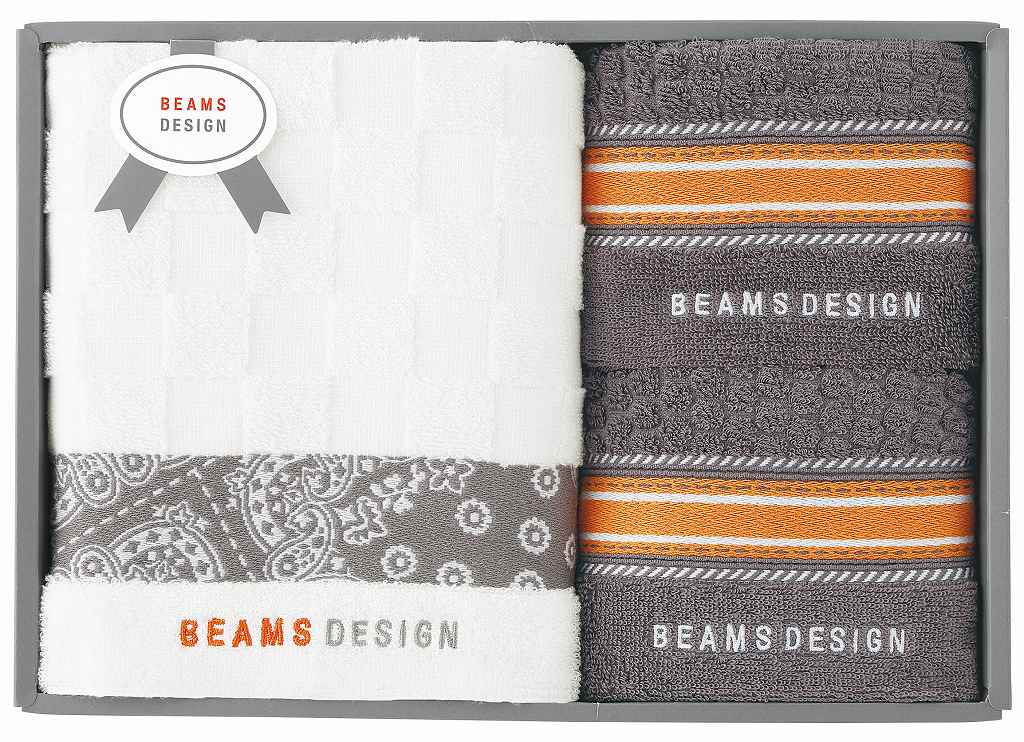 BEAMS DESIGN チェッカーバンダナタオルセット(グレー) 51-3139500GY の画像
