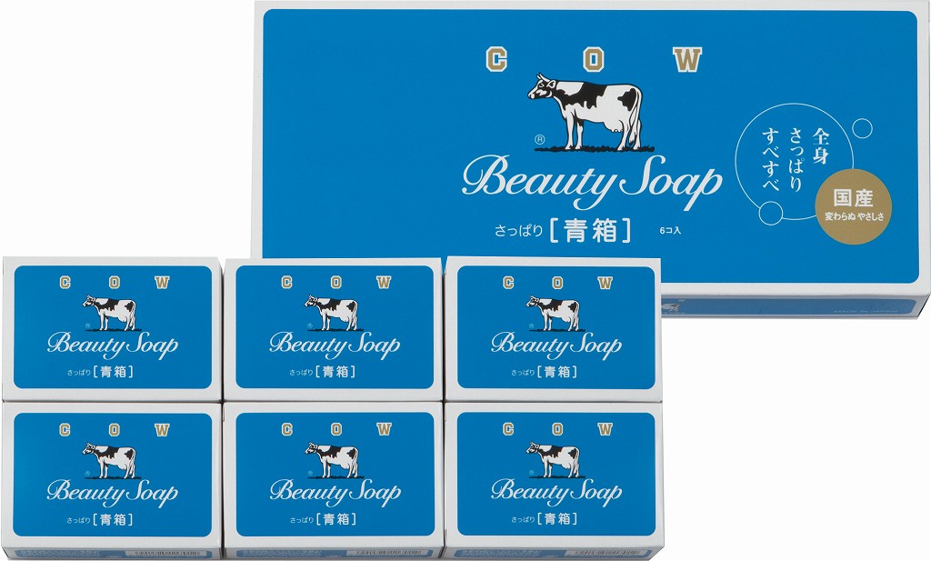 牛乳石鹸 カウブランド青箱6個入 の画像