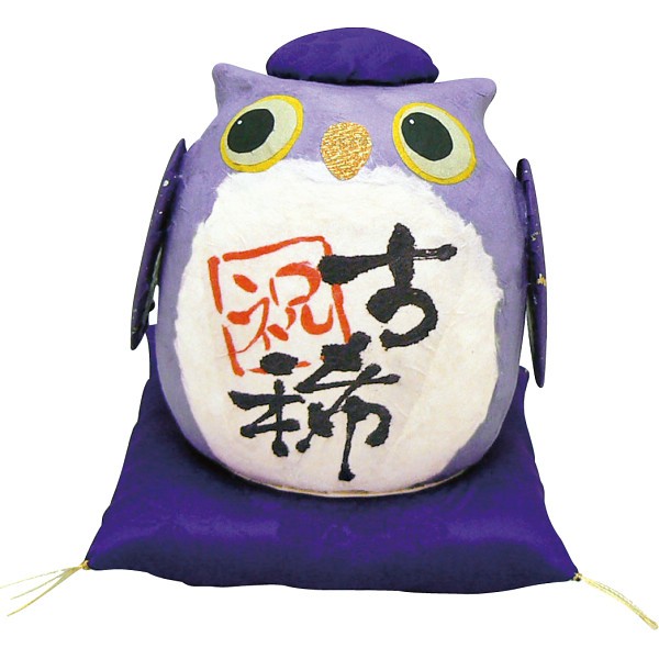 ちぎり和紙　長寿の祝いふくろう 古稀 006-482Bの画像