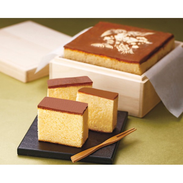 長�ｱ堂　絵柄入りカステーラ（桐箱入） TKS-25Kの画像