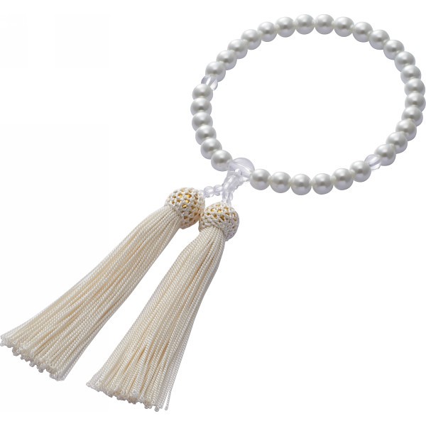 パール念珠 ホワイト NJ-0301CPWの画像