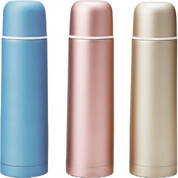 真空ステンレスボトル（４８０ｍｌ）メタリック シャンパンゴールド・ローズピンク・ブルー JM-723の画像