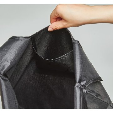 肩掛けエコトートバッグ ブラック A-1の画像