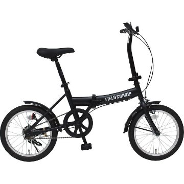 フィールドチャンプ　１６型折畳み自転車（鍵・ライト付） MG-FCP16BKRLの画像