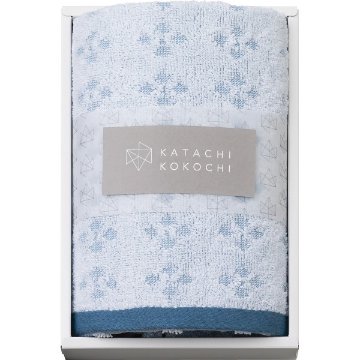 カタチココチ　フェイスタオル ブルー Kｰ20502の画像