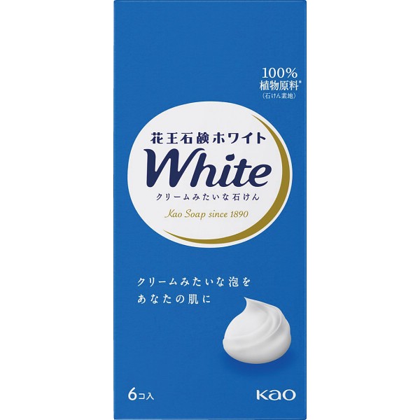 花王　石鹸ホワイト普通サイズ（６個） ホワイトフローラルの香り KWｰ6の画像