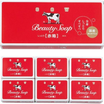 牛乳石鹸　赤箱（６個） 405511の画像