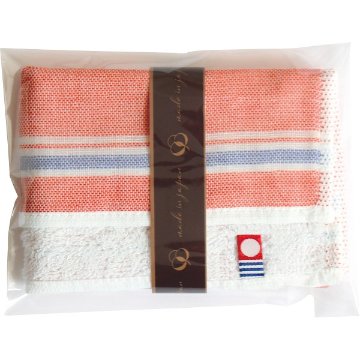 今治　パイル＆ガーゼハンカチ（袋入） レッド PGH2525F-REの画像