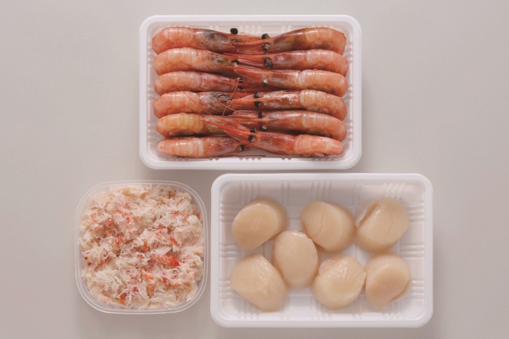 【北海道直送】 カネコメ田中水産 甘えび・ほたて・おおずわいがにほぐし身セット 【全国送料込】(沖縄・離島除く)の画像