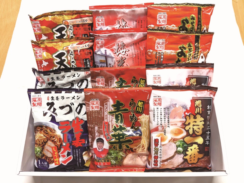 【北海道直送】 藤原製麺 旭川繁盛店ラーメンギフト１２食 AHB-12Kの画像