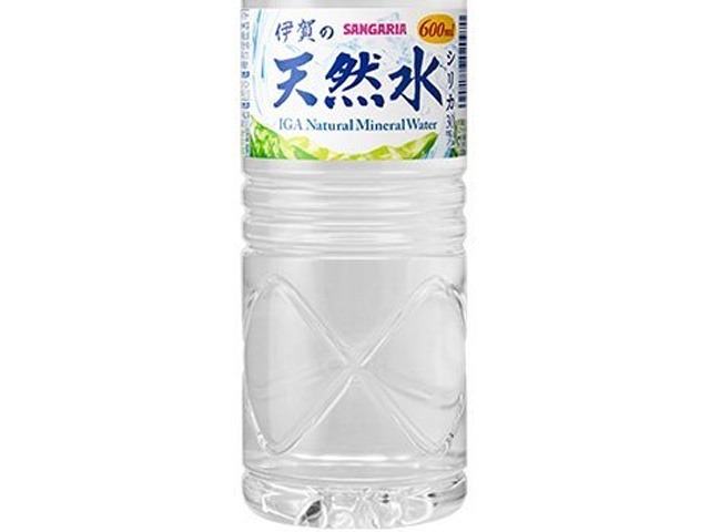 【ケース販売】サンガリア 伊賀の天然水Ｐ６００ｍｌ   ×24 【全国送料無料】(一部地域別途)・まとめ買い・防災備蓄にも最適の画像