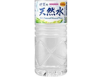 【ケース販売】サンガリア 伊賀の天然水Ｐ６００ｍｌ   ×24 【全国送料無料】(一部地域別途)・まとめ買い・防災備蓄にも最適の画像