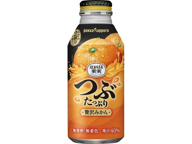 【ケース販売】ポッカサッポロフード つぶたっぷり贅沢みかんＢ缶４００ｇ   ×24 【全国送料無料】(一部地域別途)・まとめ買い・防災備蓄にも最適の画像