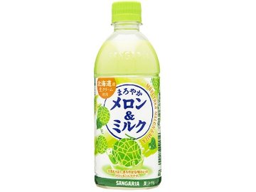 【ケース販売】サンガリア まろやかメロン＆ミルク Ｐ５００ｍｌ   ×24 【全国送料無料】(一部地域別途)・まとめ買い・防災備蓄にも最適の画像