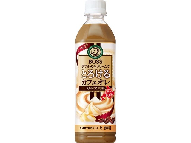 【ケース販売】ボス とろけるカフェオレ Ｐ５００ｍｌ  ×24 【全国送料無料】(一部地域別途)・まとめ買い・防災備蓄にも最適の画像