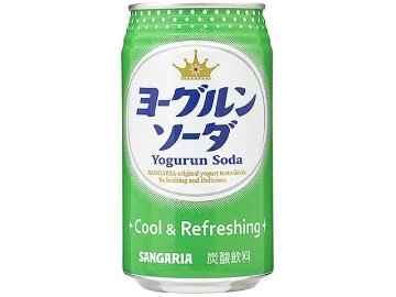 【ケース販売】サンガリア ヨーグルンソーダ 缶３５０ｇ ×24 【全国送料無料】(一部地域別途)・まとめ買い・防災備蓄にも最適の画像