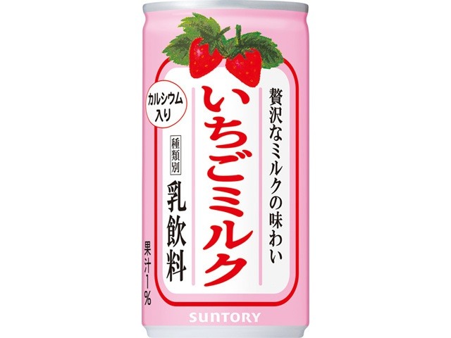 【ケース販売】サントリー いちごミルク １９０ｇ缶  ×30 【全国送料無料】(一部地域別途)・まとめ買い・防災備蓄にも最適の画像