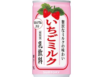 【ケース販売】サントリー いちごミルク １９０ｇ缶  ×30 【全国送料無料】(一部地域別途)・まとめ買い・防災備蓄にも最適の画像