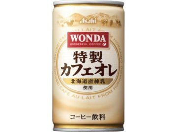 【ケース販売】ワンダ 特製カフェオレ 缶１８５ｇ  ×30 【全国送料無料】(一部地域別途)・まとめ買い・防災備蓄にも最適の画像
