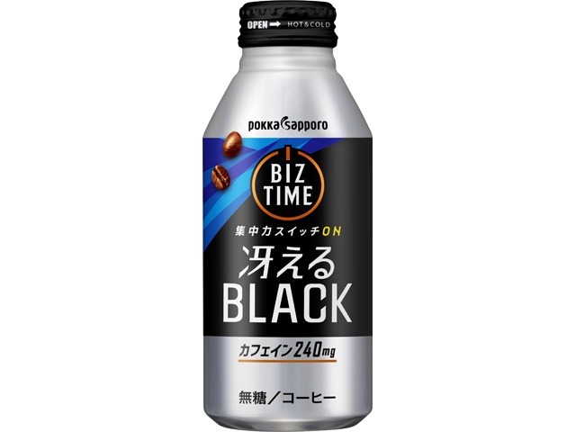 【ケース販売】ポッカサッポロフード ビズタイム 冴えるブラックＢ缶３９０ｇ  ×24 【全国送料無料】(一部地域別途)・まとめ買い・防災備蓄にも最適の画像
