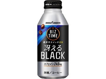 【ケース販売】ポッカサッポロフード ビズタイム 冴えるブラックＢ缶３９０ｇ  ×24 【全国送料無料】(一部地域別途)・まとめ買い・防災備蓄にも最適の画像