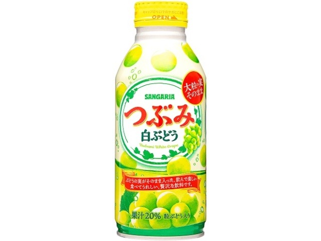 【ケース販売】サンガリア つぶみ白ぶどう Ｂ缶３８０ｇ ×24 【全国送料無料】(一部地域別途)・まとめ買い・防災備蓄にも最適の画像