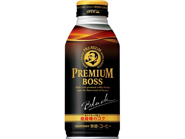 【ケース販売】プレミアムボス ブラックＨ・Ｃ兼用 Ｂ缶３９０ｇ  ×24 【全国送料無料】(一部地域別途)・まとめ買い・防災備蓄にも最適の画像