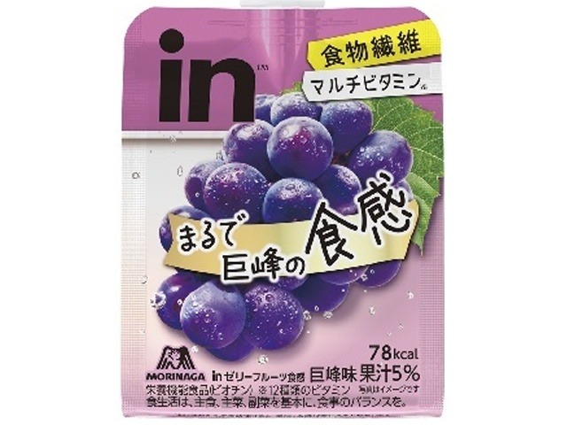 【ケース販売】森永 ｉｎゼリー フルーツ食感巨峰１５０ｇ  ×36 【全国送料無料】(一部地域別途)・まとめ買い・防災備蓄にも最適の画像