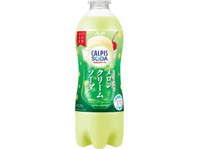 【ケース販売】カルピスソーダ こだわり素材メロンクリームＰ５００  ×24 【全国送料無料】(一部地域別途)・まとめ買い・防災備蓄にも最適の画像