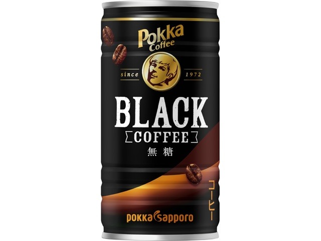 【ケース販売】ポッカサッポロフード コーヒーブラック 缶１８５ｇ  ×30 【全国送料無料】(一部地域別途)・まとめ買い・防災備蓄にも最適の画像