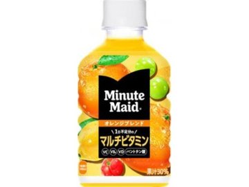 【ケース販売】ミニッツメイド オレンジマルチビタミンＰ２８０ｍｌ  ×24 【全国送料無料】(一部地域別途)・まとめ買い・防災備蓄にも最適の画像