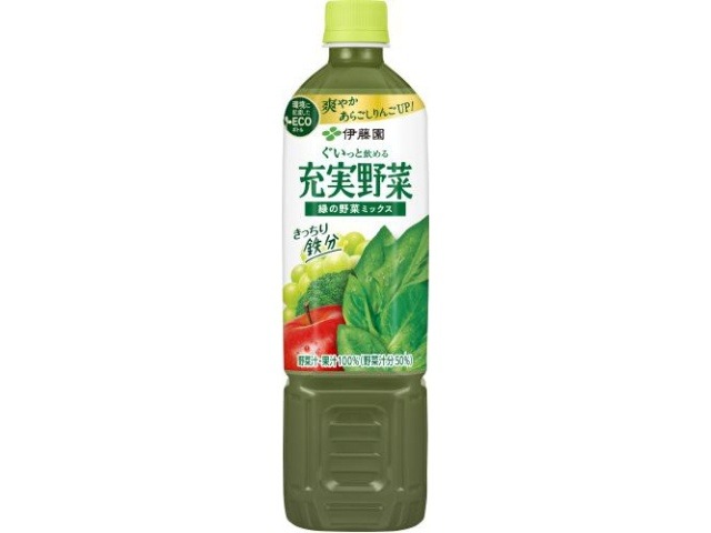 【ケース販売】伊藤園 充実野菜 緑の野菜ミックスＰ７４０ｇ  ×15 【全国送料無料】(一部地域別途)・まとめ買い・防災備蓄にも最適の画像