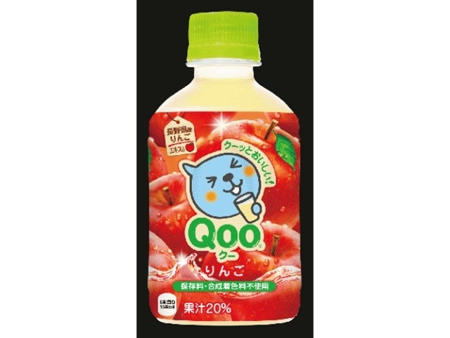 【ケース販売】Ｑｏｏ りんご Ｐ２８０ｍｌ  ×24 【全国送料無料】(一部地域別途)・まとめ買い・防災備蓄にも最適の画像