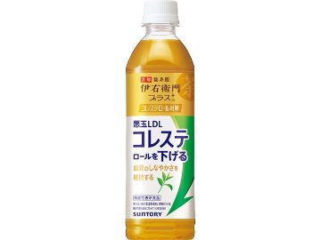 【ケース販売】伊右衛門プラス コレステＰ５００ｍｌ  ×24 【全国送料無料】(一部地域別途)・まとめ買い・防災備蓄にも最適の画像
