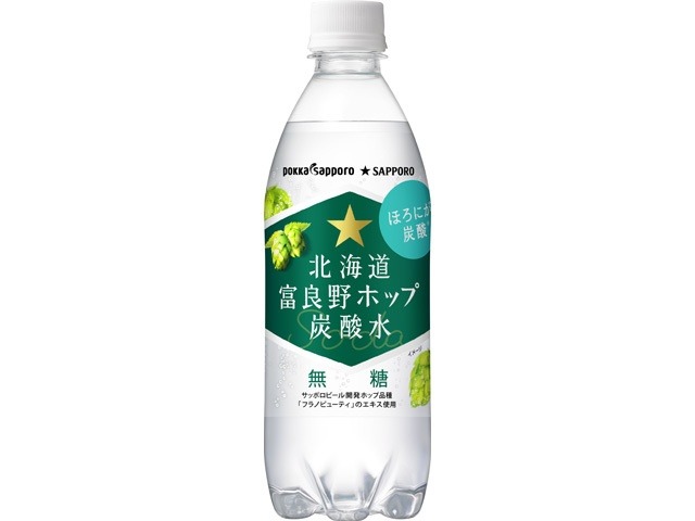 【ケース販売】ポッカサッポロフード 北海道富良野ホップ炭酸水 Ｐ５００ｍｌ ×24 【全国送料無料】(一部地域別途)・まとめ買い・防災備蓄にも最適の画像