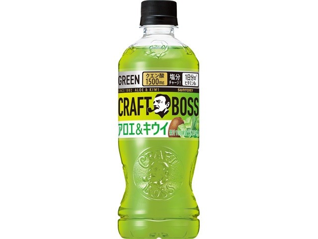 【ケース販売】クラフトボス アロエ＆キウイ Ｐ５００ｍｌ  ×24 【全国送料無料】(一部地域別途)・まとめ買い・防災備蓄にも最適の画像
