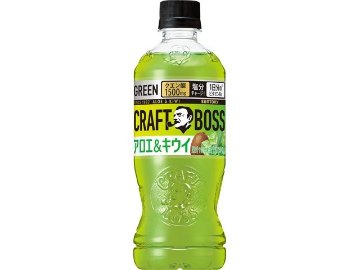 【ケース販売】クラフトボス アロエ＆キウイ Ｐ５００ｍｌ  ×24 【全国送料無料】(一部地域別途)・まとめ買い・防災備蓄にも最適の画像