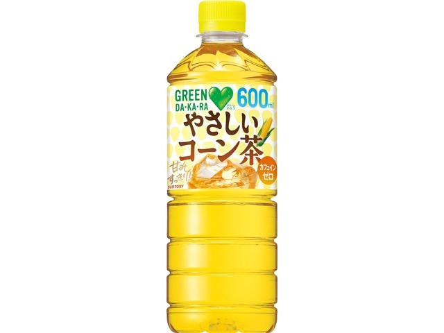 【ケース販売】ＧＲＥＥＮ ＤＡＫＡＲＡやさしいコーン茶Ｐ６００  ×24 【全国送料無料】(一部地域別途)・まとめ買い・防災備蓄にも最適の画像