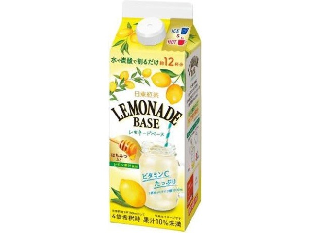 【ケース販売】日東紅茶 レモネードベース ４９０ｍｌ  ×12 【全国送料無料】(一部地域別途)・まとめ買い・防災備蓄にも最適の画像