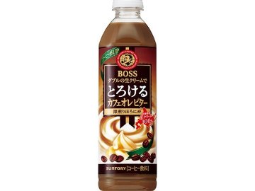 【ケース販売】ボス とろけるカフェオレビターＰ５００ｍｌ ×24 【全国送料無料】(一部地域別途)・まとめ買い・防災備蓄にも最適の画像