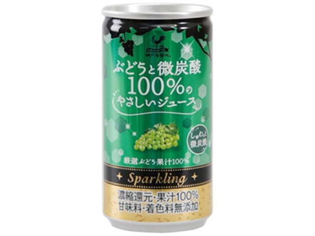 【ケース販売】富永 神戸居留地 ぶどうと微炭酸１００％缶１８５  ×20 【全国送料無料】(一部地域別途)・まとめ買い・防災備蓄にも最適の画像