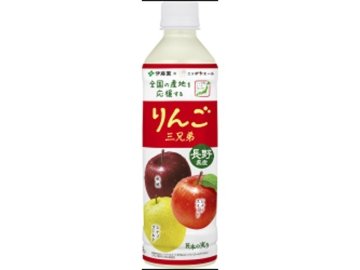 【ケース販売】伊藤園 ニッポンエール長野県産りんご三兄弟４００ｇ ×24 【全国送料無料】(一部地域別途)・まとめ買い・防災備蓄にも最適の画像
