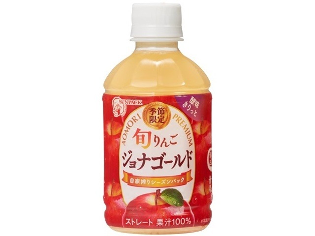 【ケース販売】サンパック 旬りんご ジョナゴールドＰ２８０ｍｌ  ×24 【全国送料無料】(一部地域別途)・まとめ買い・防災備蓄にも最適の画像
